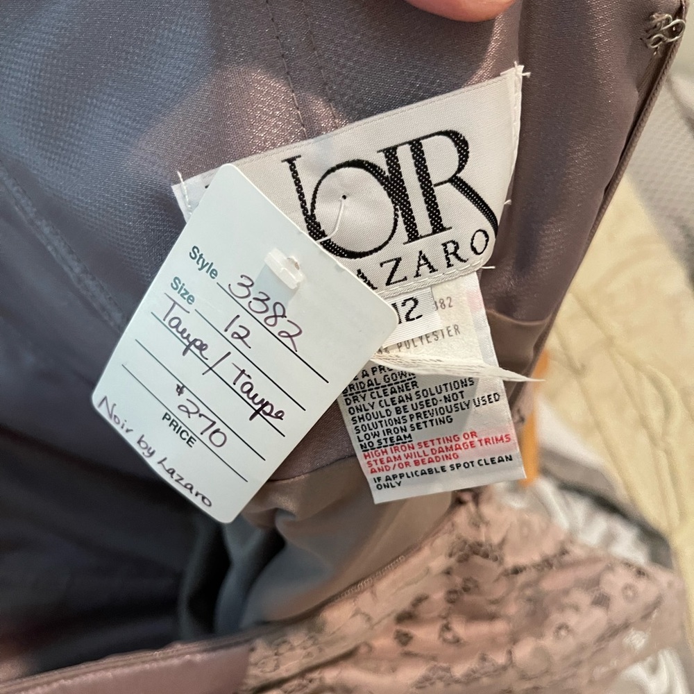 Noir by Lazaro 3382 Taupe size 12 NWT - Picture 5 of 6